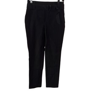 J&L Atelier Black Belted Pull on Trouser dress work pants women’s sz XS
